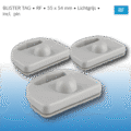 BLISTER TAG • RF • 55 x 54 mm • Lichtgrijs • incl. pin • eas • artikelbeveiliging