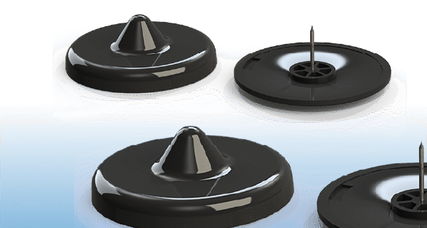 BELL TAG • RF • Ø 50 mm • ZWART • incl. 50 mm pin - eas - artikelbeveiliging