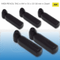 MIDI PENCIL TAG • AM • 51 x 13 18 mm • Zwart - artikelbeveiliging - winkeldiefstal - shoplifting - eas