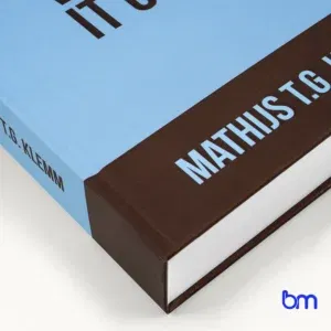 Hardcover boek laten drukken met Boekenmakers logo – luxe blauwe en bruine omslag, boekhandelkwaliteit vanaf €5,50