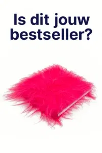 Roze harig boek met speelse uitstraling als creatieve bestseller. Als voorbeeld idee om zelf je boek uit te geven