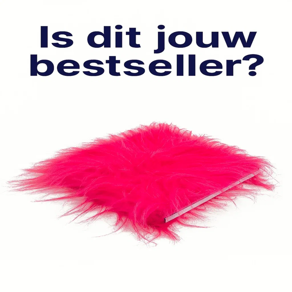 Creatief boek met felroze harige omslag als opvallende bestseller om zelf je boek uit te geven