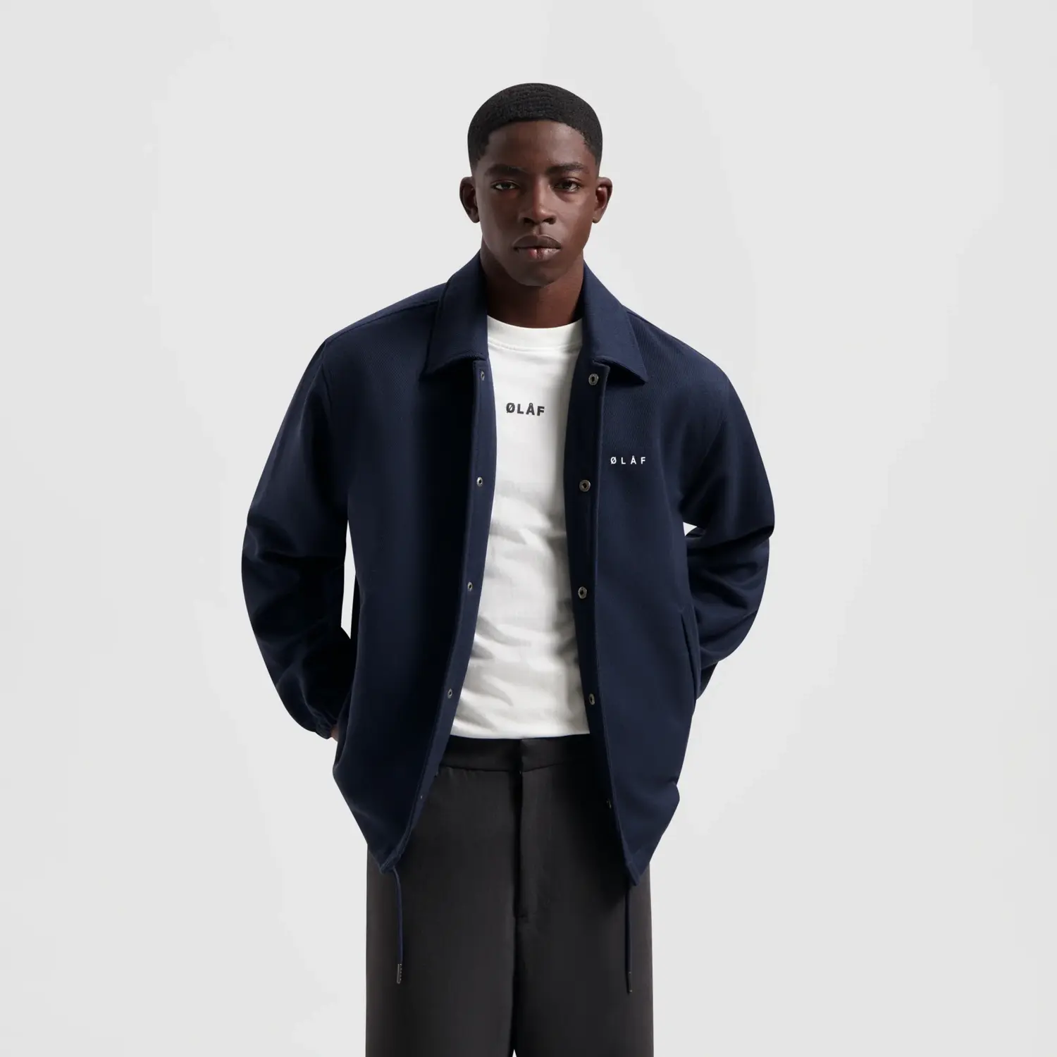 Olaf Hussein Olaf Coach Jacket Navy - Afbeelding 2
