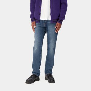 Carhartt WIP Klondike Pant Blue Dark Used Wash - Blue Dark Used Wash, 33/32