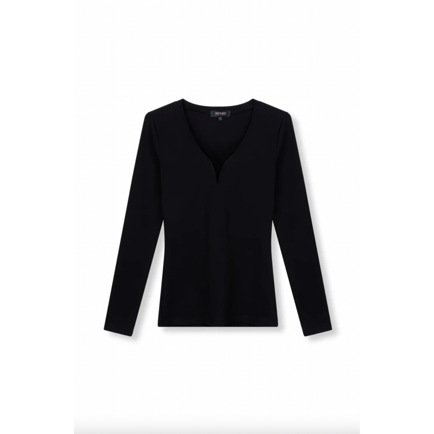 Refined Department Zohra Rib Top Black - Afbeelding 4