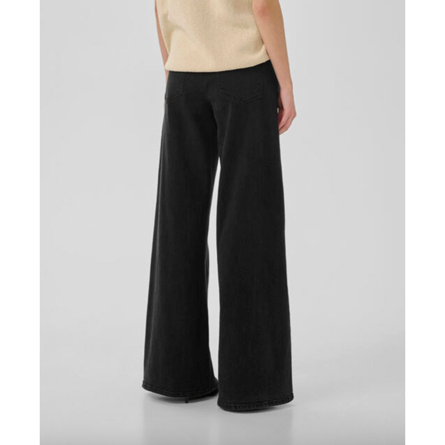 My Essential Wardrobe Karo Mid X-Wide Jeans Dark Grey Wash - Afbeelding 5