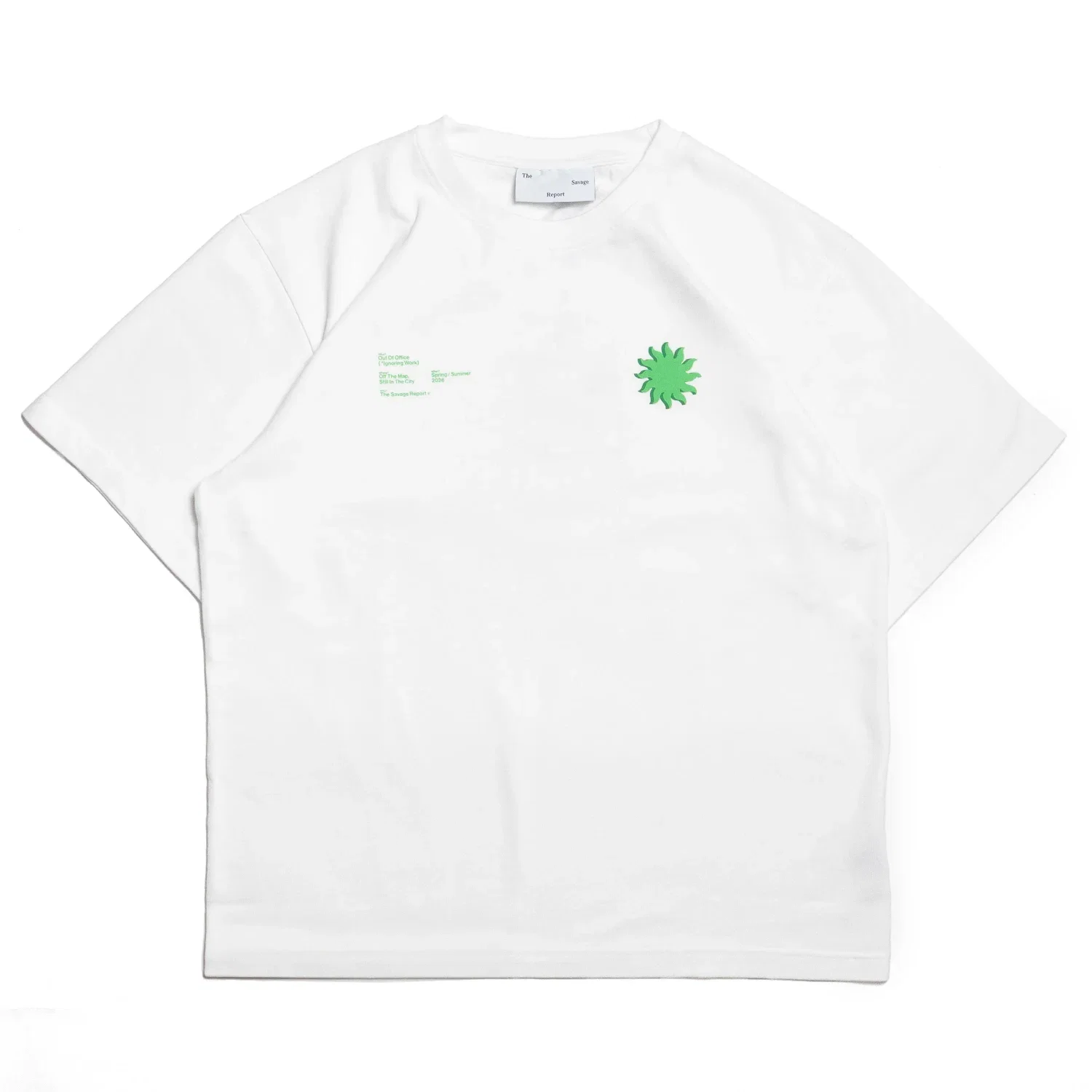 The Savage Report Small Sun T-Shirt White