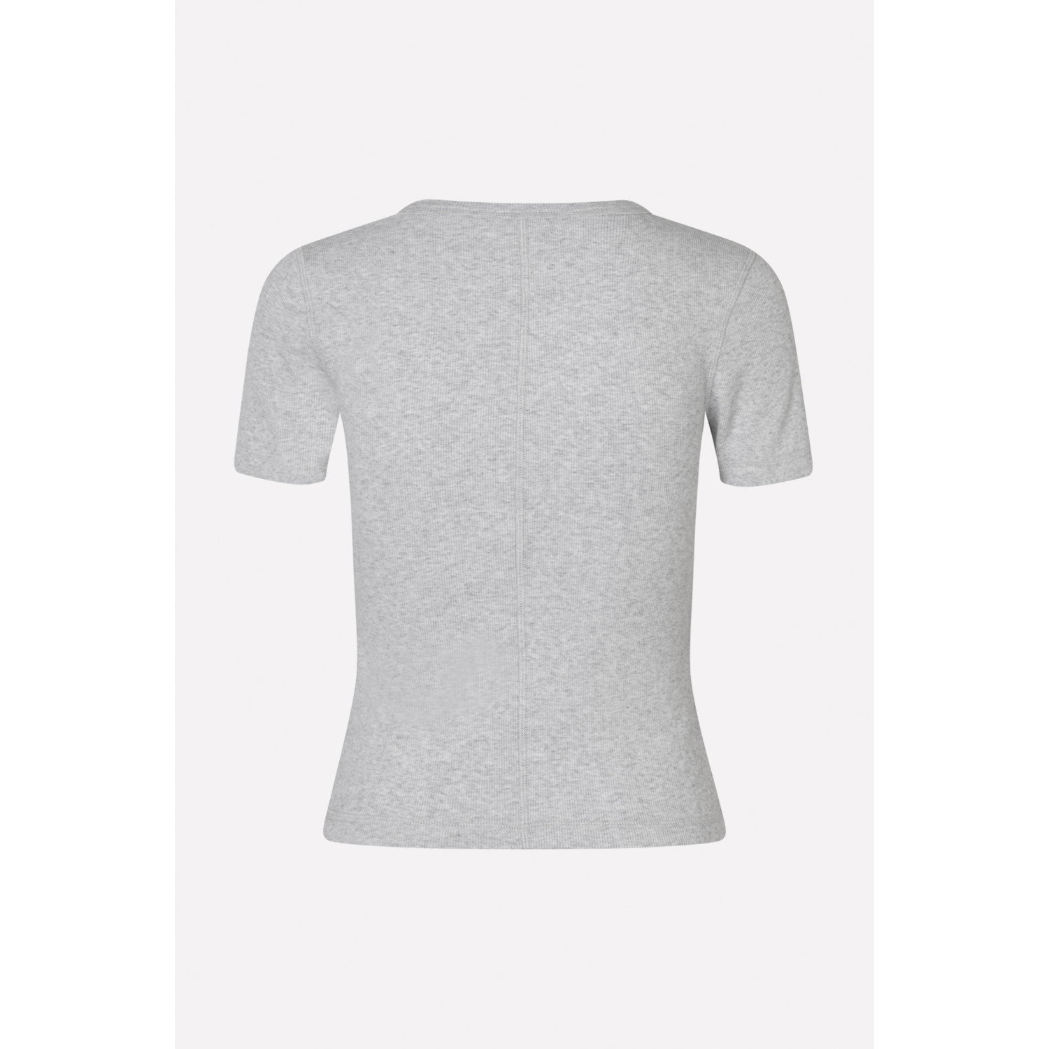Envii Enally SS Crop Tee Light Grey Mel - Afbeelding 5