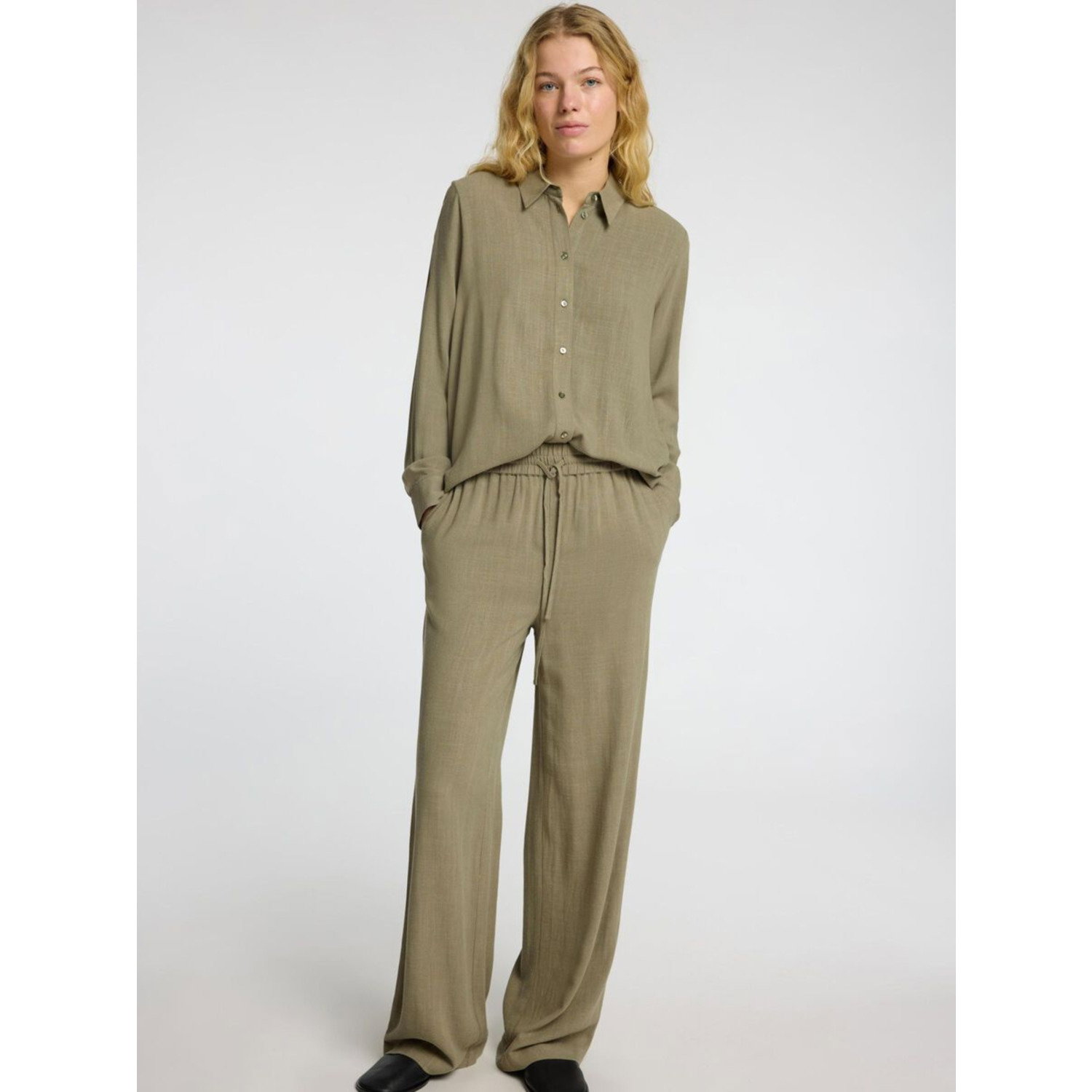 Selected Viva-Gulia Long Linen Pant Vetiver - Afbeelding 3