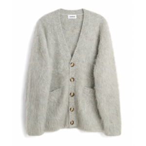 soulland Bob Alpaca Mix Cardigan Light Grey Melange - Light Grey Melange, S/M