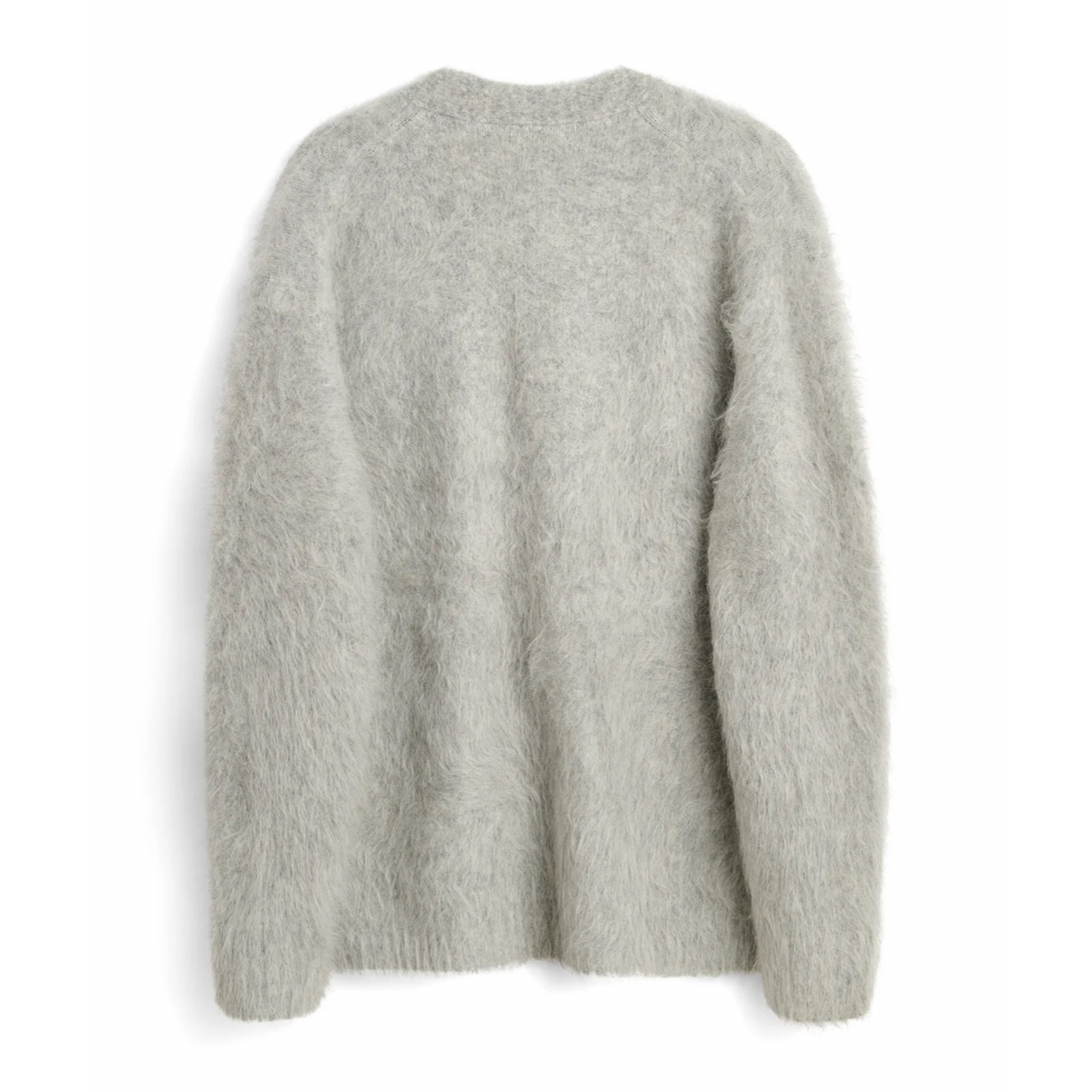 soulland Bob Alpaca Mix Cardigan Light Grey Melange - Afbeelding 2