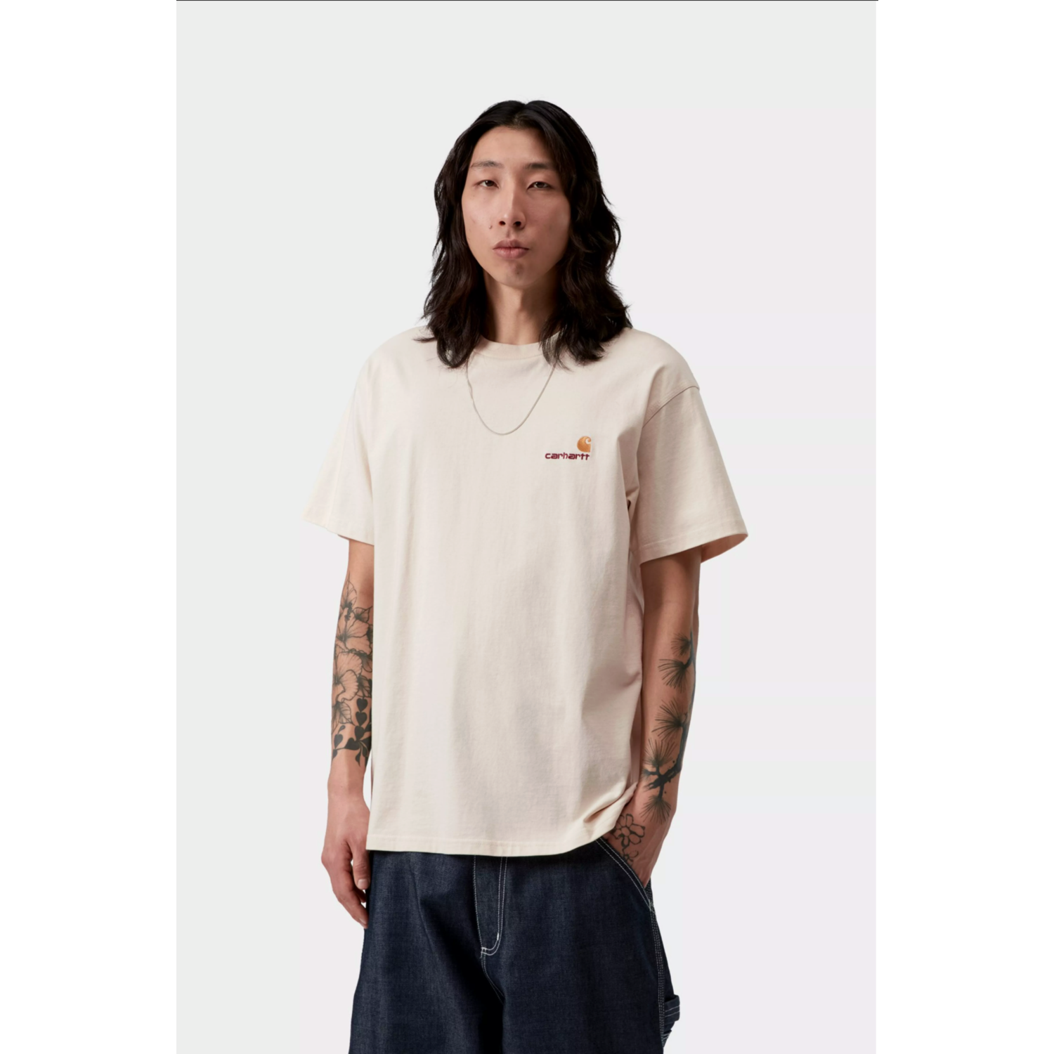 Carhartt SS American Script T-Shirt Naturel