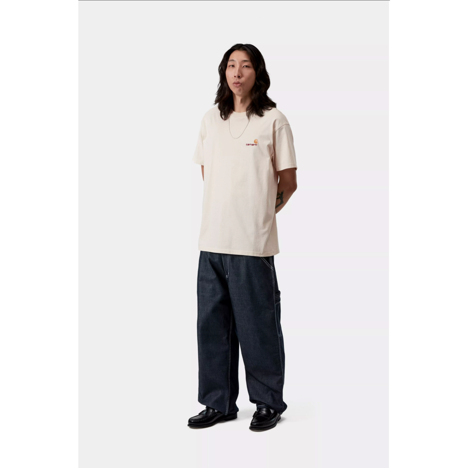 Carhartt SS American Script T-Shirt Naturel - Afbeelding 3