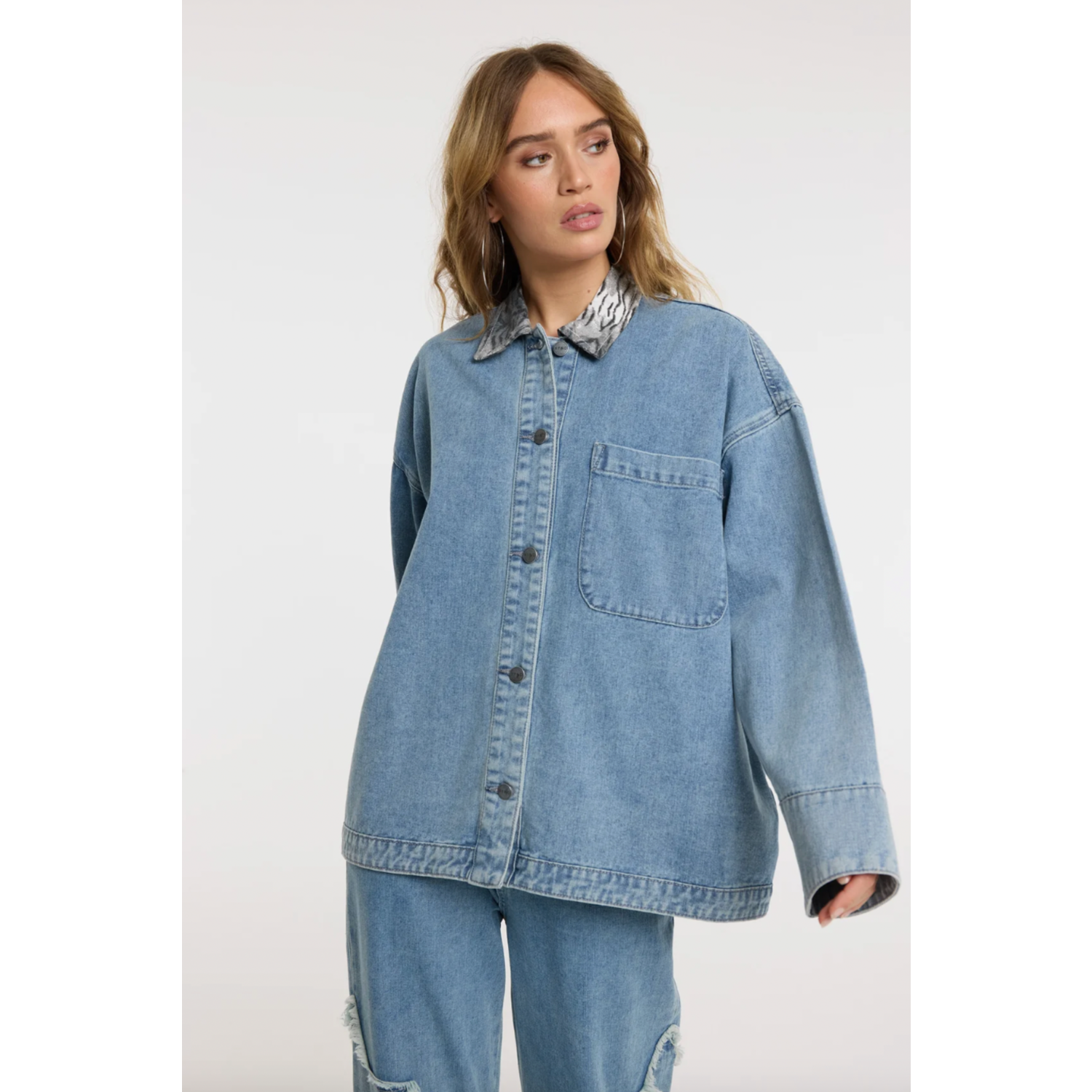 Refined Department Shia Jacket Light Blue