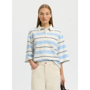 Selected Relaxed Mellie Polo Egret/Ocean Cave