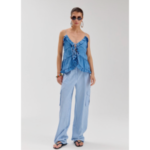 Harper & Yve Daan Pants Blue Stripe - Blue Stripe, M