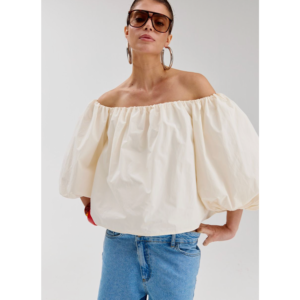 Harper & Yve Lauren Off-Shoulder Top Ecru