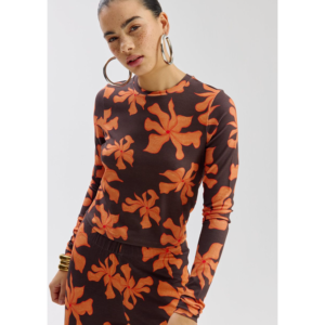 Harper & Yve Steff LS Top Wild Flower Orange - Wild Flowe Orange, L