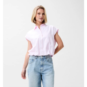 Catwalk Junkie Sleeveless Tuck In Blouse Pink