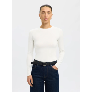 Selected Manja Top Snow White