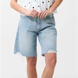 Catwalk Junkie Loose Fit Jorts Damaged Blue - blue, 27