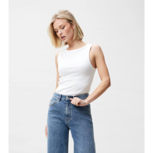 Catwalk Junkie Classic Rib Singlet Off Whte