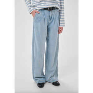 My Essential Wardrobe Zito High Wide Pant Light Blue Wash - Light Blue Wash, 40/32