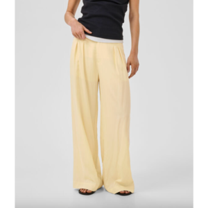 My Essential Wardrobe Zoe Gilda Wide Pant Lemon - Lemon Icing, 36