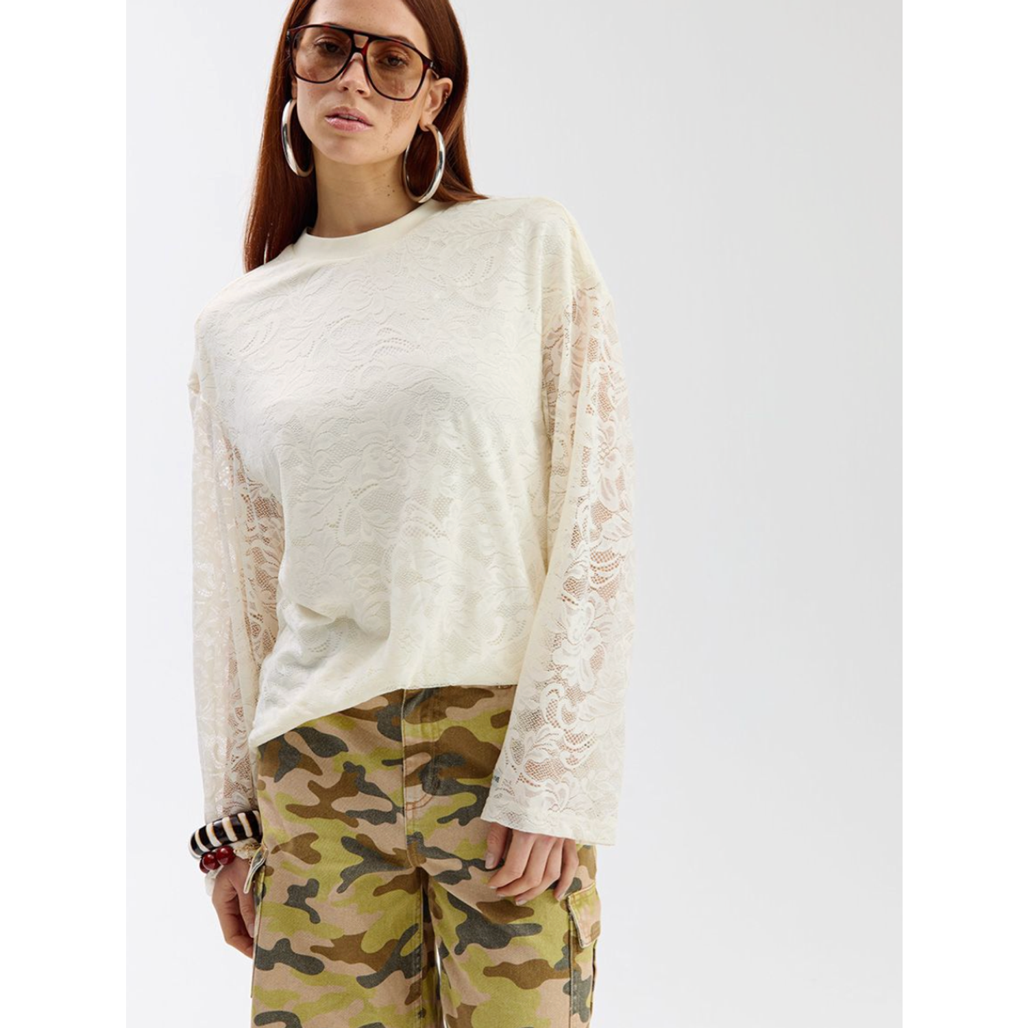Harper & Yve Elana LS Top Ecru - Afbeelding 2