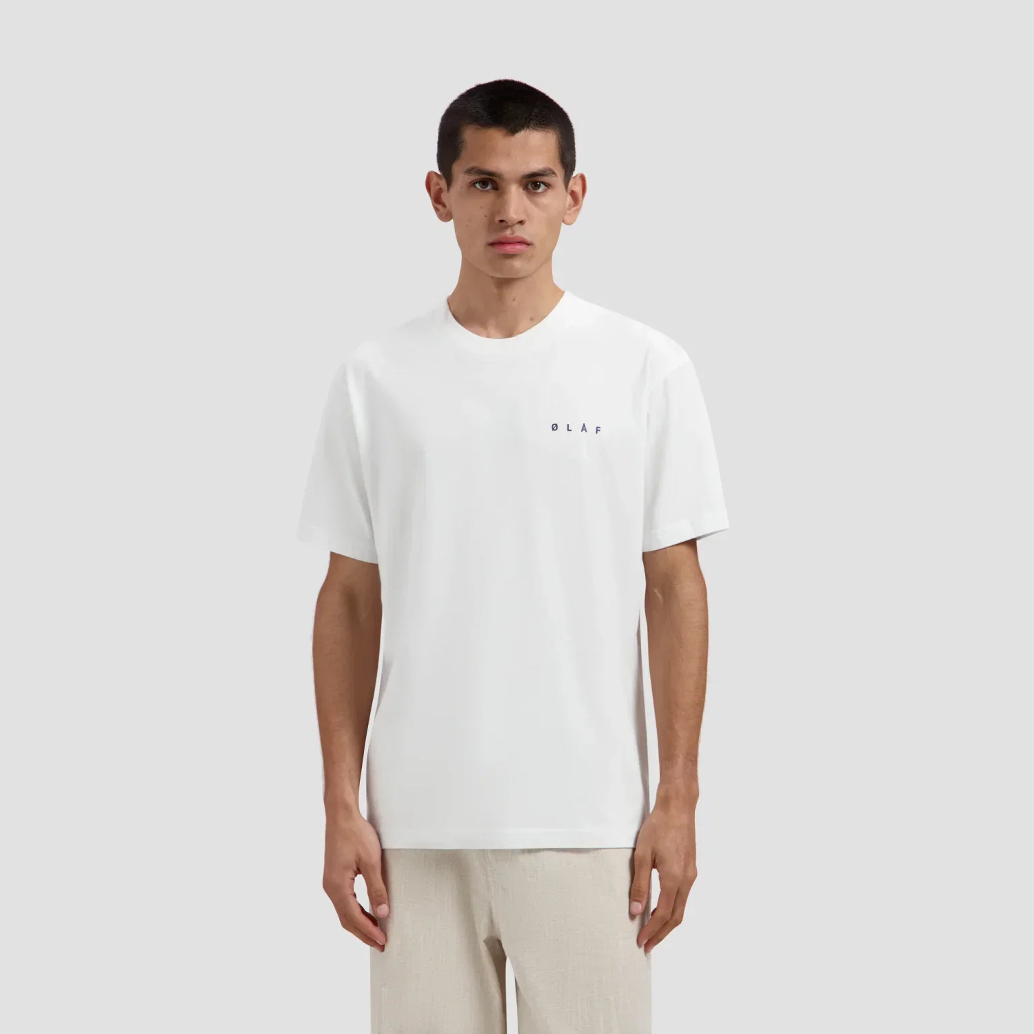 Olaf Dotted Face Tee Optical White - Afbeelding 2