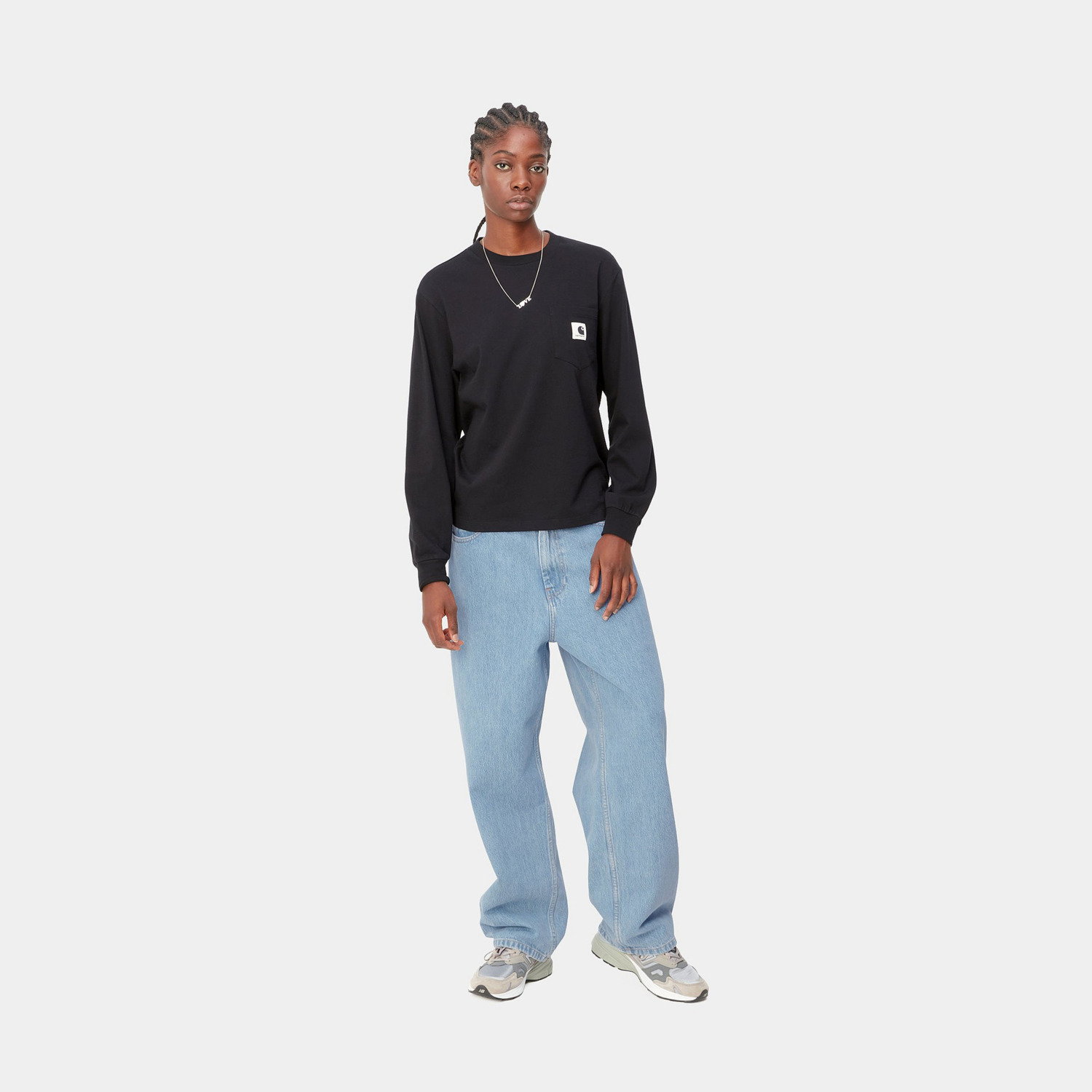 Carhartt WIP W' Brandon Pant Blue Stone Bleached - Afbeelding 6