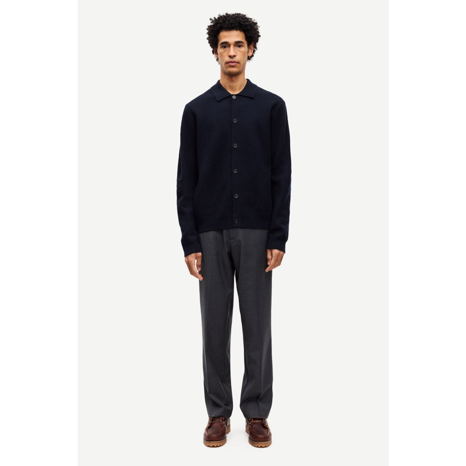 Samsoe Samsoe Sanoah Trouser Dark Grey Melange