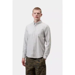 Carhartt WIP C-logo Shirt Shady Grey / White