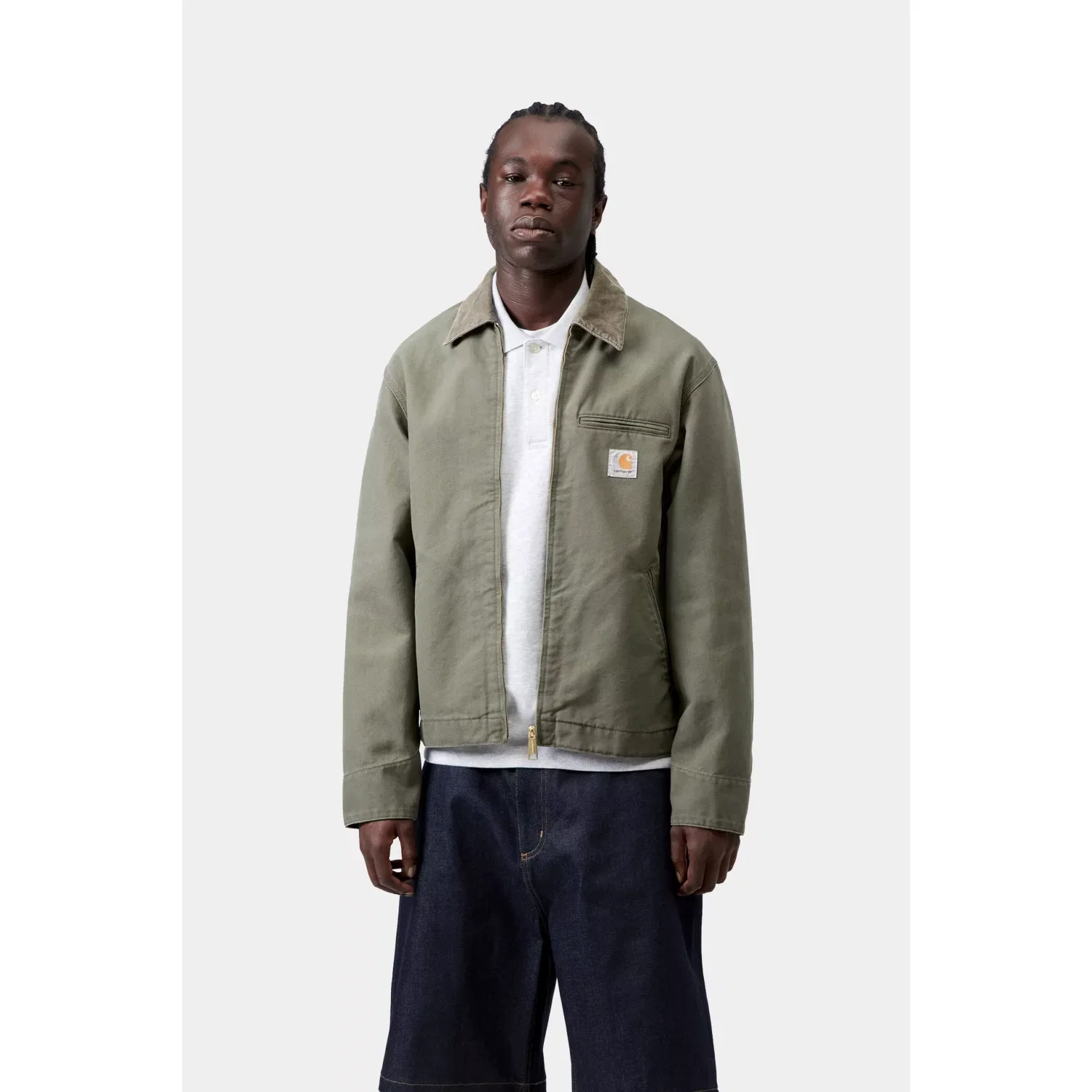 Carhartt WIP Detroit Jacket Leaf Stone Canvas