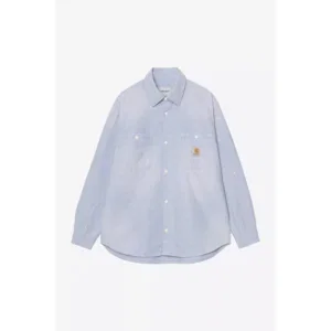 Carhartt WIP L/S Painter Shirt Blue Worrn Used, Splatter - Blue Worrn Used, Splatter, S
