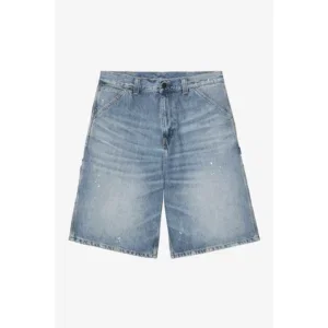 Cahartt WIP OG Single Knee Short Blue Destroy Wash Splatter