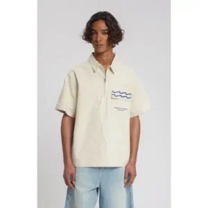 Law Of The Sea Selene Heavy Cotton Polo Shirt Off-White - Off White, S