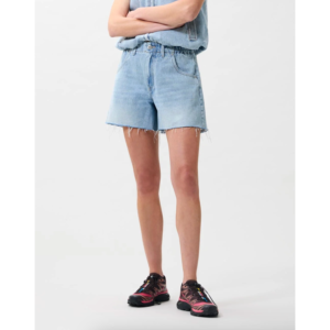 Catwalk Junkie Denim Short With Elastic Waistband Blue