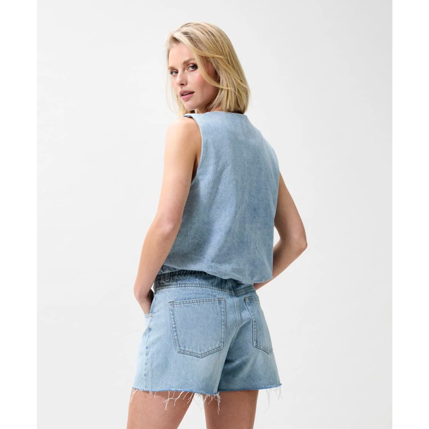Catwalk Junkie Denim Balloon Bodywarmer Blue - Afbeelding 2