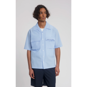 Law Of The Sea Coralyn Seersucker Striped Shirt Nantucket Breeze - Nantucket Breeze, M