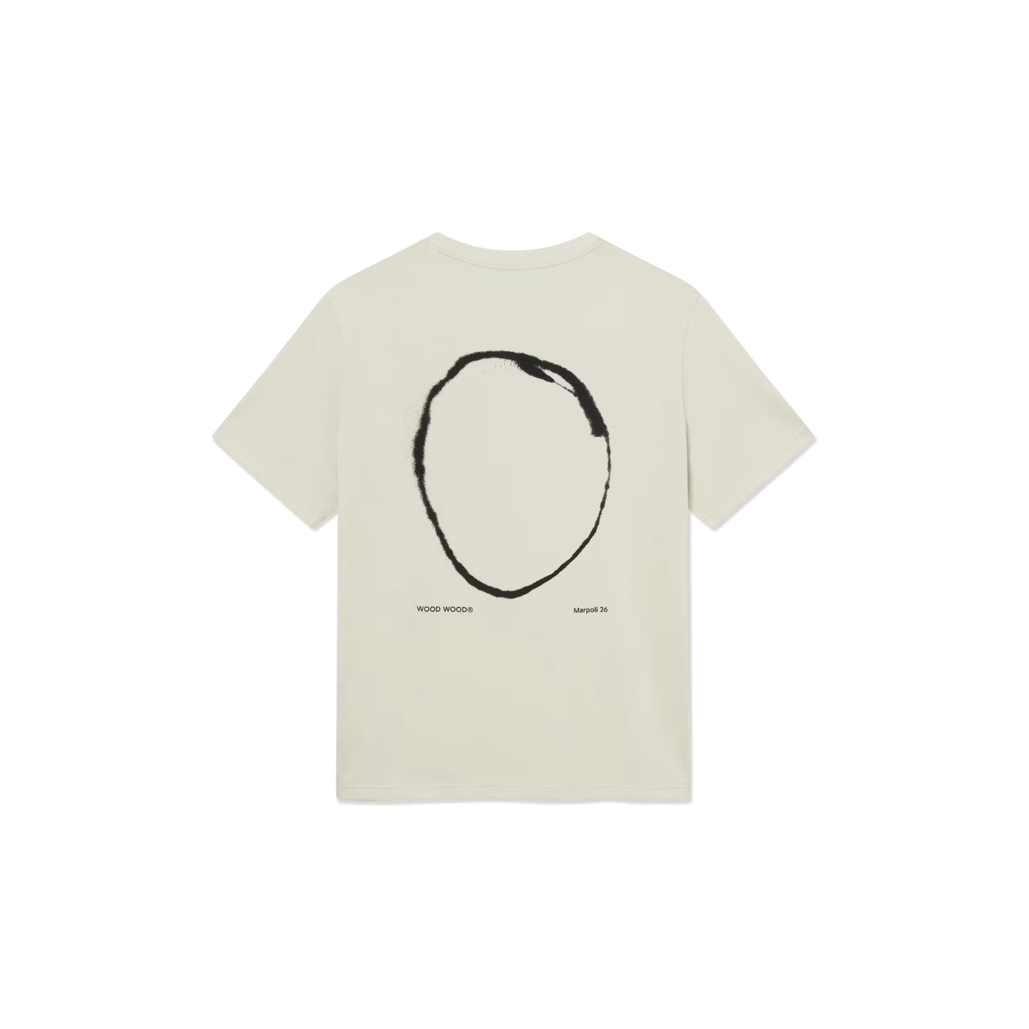 Wood Wood Bobby Circle Tee Silver Birch - Afbeelding 2