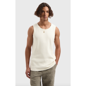 Law of the Sea Thalor Ribbed Singlet Coconut Milk - Coconut Milk, L