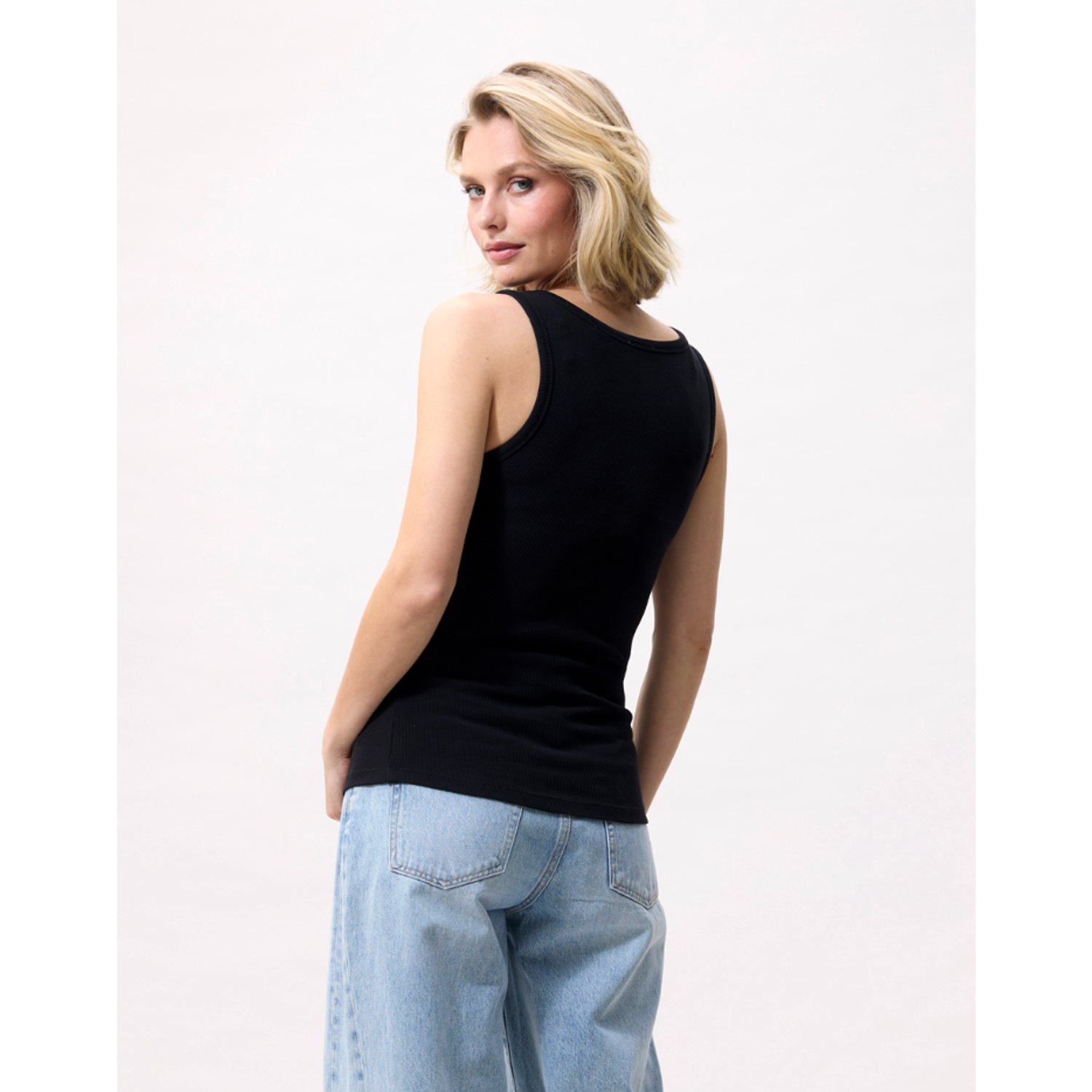 Catwalk Junkie Classic Rib Singlet Black - Afbeelding 2