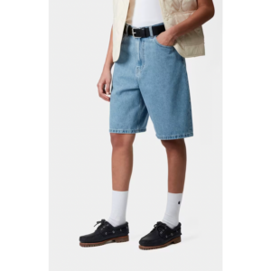 Carhartt WIP W' Brandon Short Blue Heavy Worn Bleached - Blue heavy worn bleached, L