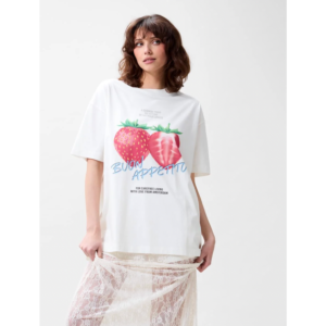 Catwalk Junkie Oversized Graphic T-Shirt Off White - Off White, 38
