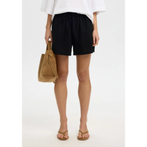 Selected Luisa-Linnie Linen Blend Shorts Black - Black, 40