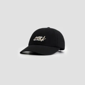 Olaf Script Logo Washed Cap Black