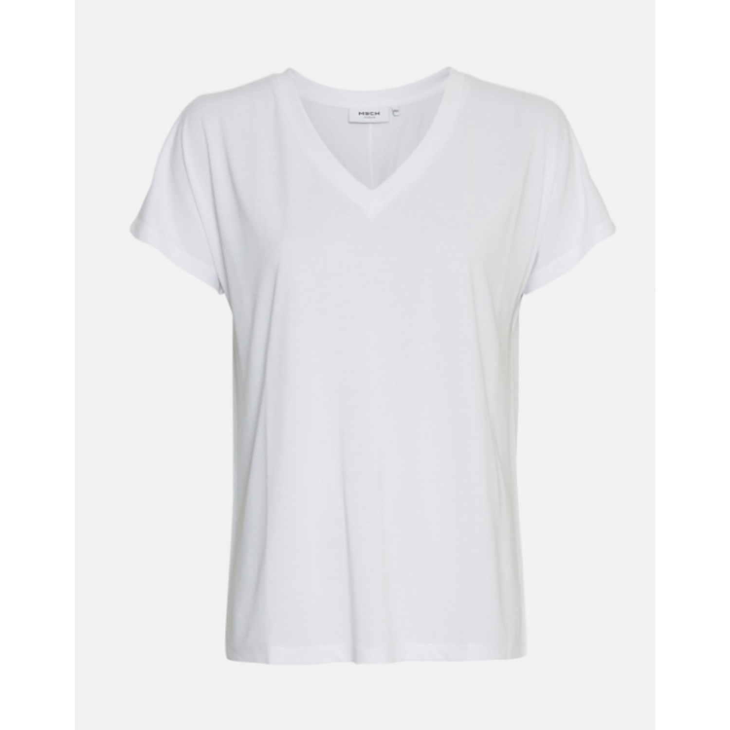 MSCH Fenya Modal V Neck Tee Optical Snow