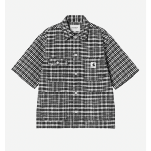 Carhartt WIP W' S/S Michigan Shirt Kander Check, Black - Black, L