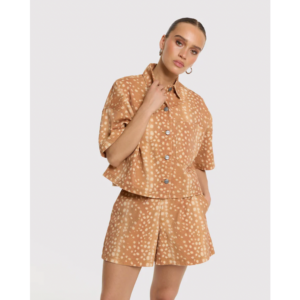 Refined Department Cropped Blouse Adeline Bambi Print - Bambi print, M